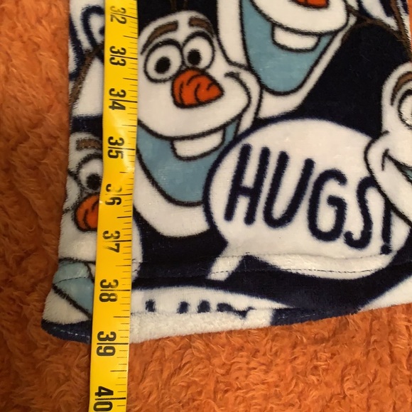 DISNEY Olaf Snowman Small PJ Bottoms Jammie Pants with ribbon tie at waist - Picture 10 of 15